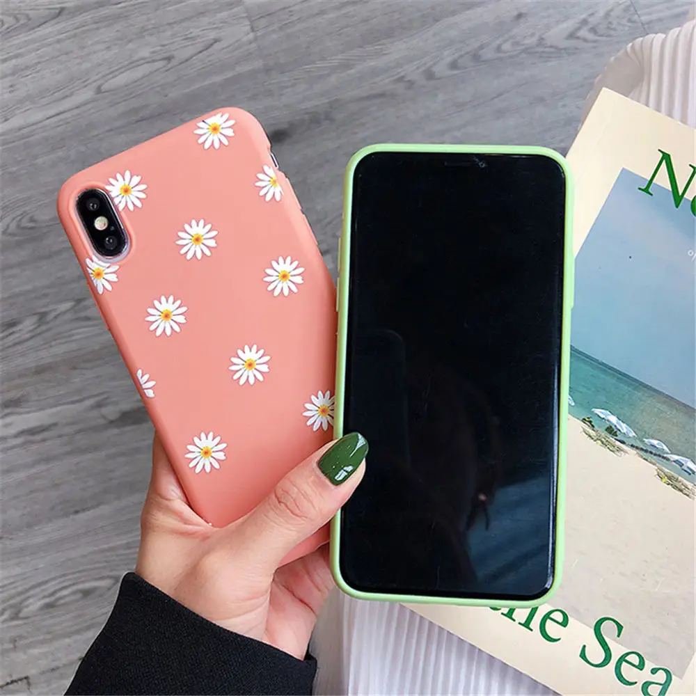 Чехол для телефона Moskado Flowers для iPhone 11 Pro X XR XS Max 7 8 6 6s Plus 5 5S SE Хризантема Цветочный Мягкий ТПУ силиконовый чехол