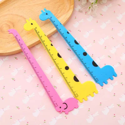 Новый 15 см милый Kawaii слон Альпака Жираф Студенческая пластиковая линейка