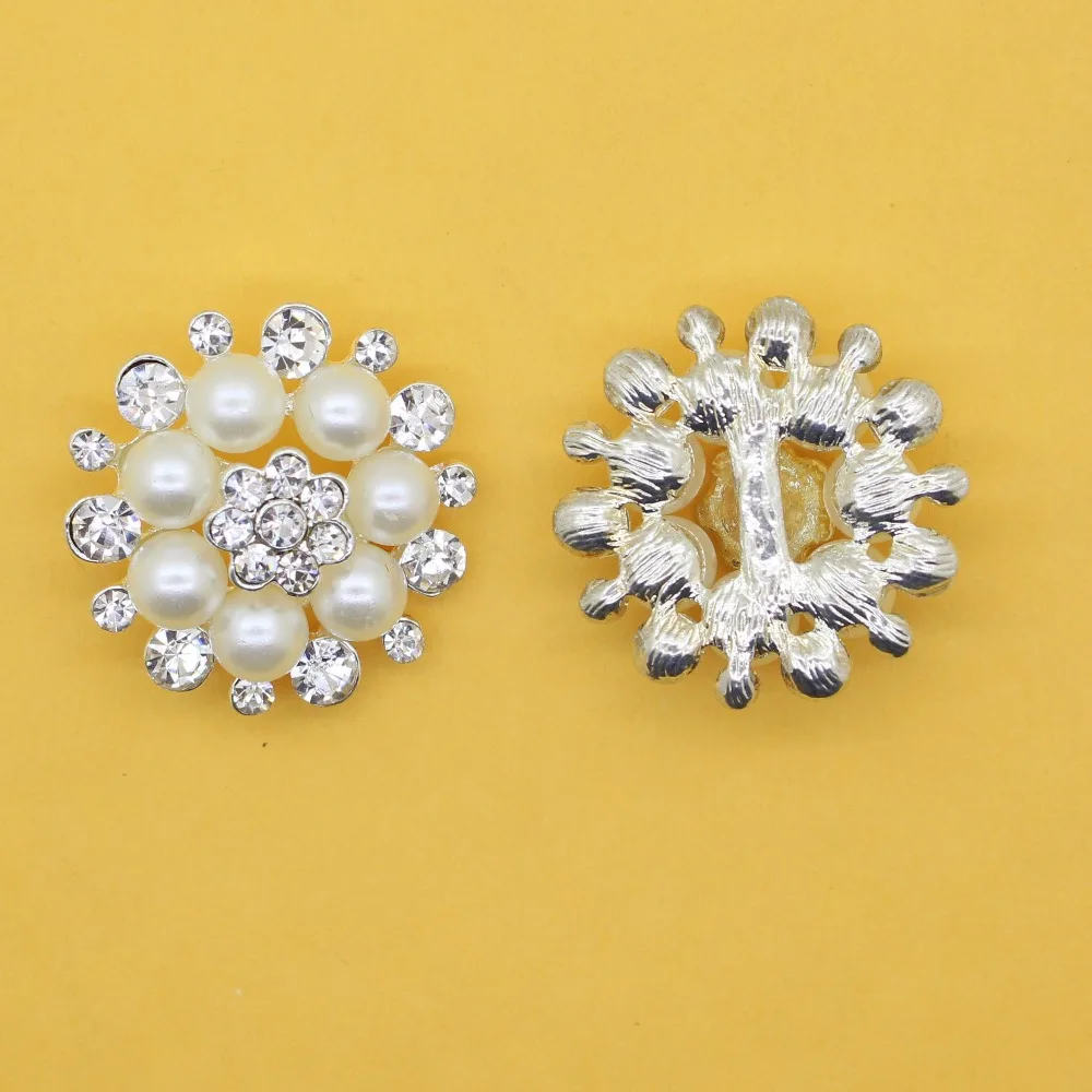 5 шт./компл. 28 мм Красивые посеребренные пуговицы из искусственного жемчуга и