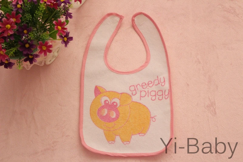 Yb0023 свинья Burp Полотна младенческой слюны полотенца Baby Bib водонепроницаемый