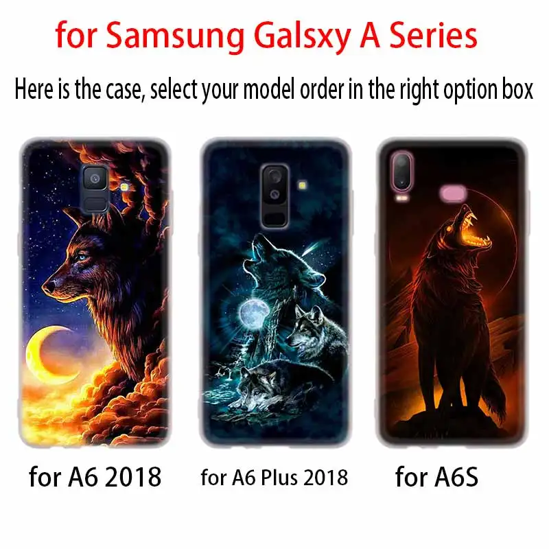 Силиконовый чехол для samsung Galaxy A6 A8 A9 A7 A5 A3 плюс A6S звезда вой картинки волка