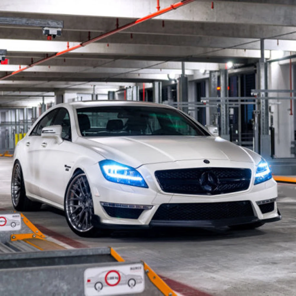 W218 AMG стиль Renntech FRP передний корпус комплект бампер со сплиттером для Mearcedes Benz CLS350
