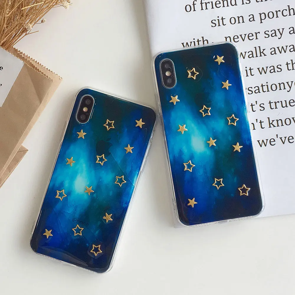 Чехол для телефона Boucho 3D с пятиконечной звездой iPhone 7 8 plus X Plus Модный чехол из