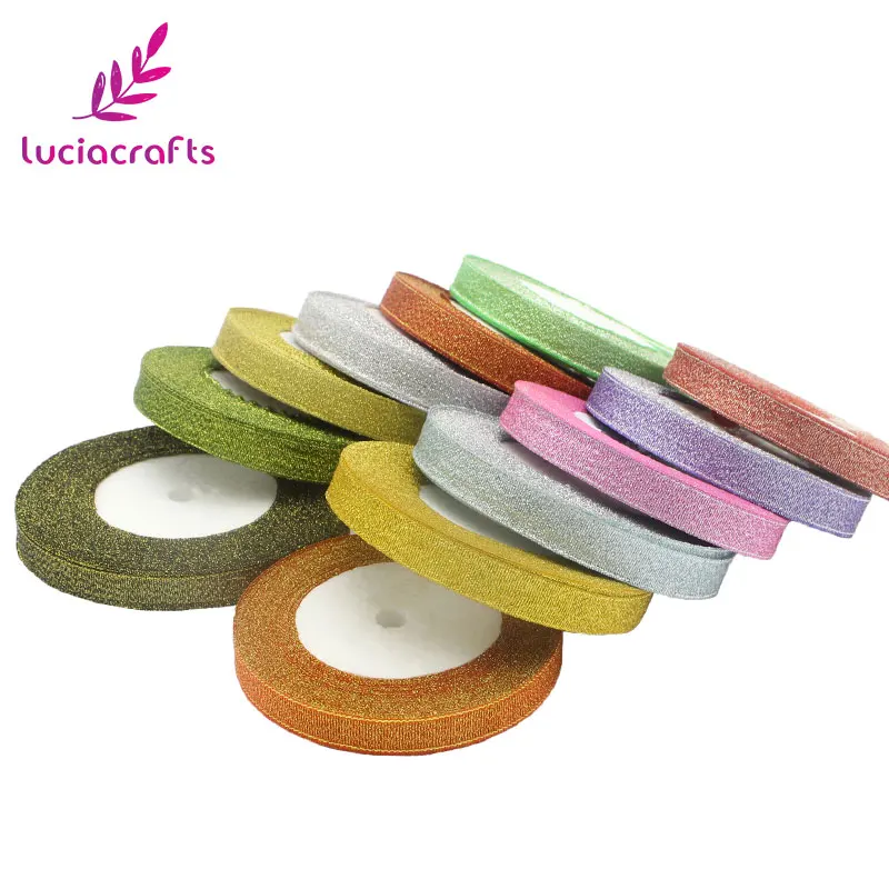 Распродажа! Lucia crafts 25 ярдов/партия Блестящая лента для свадьбы рождественский
