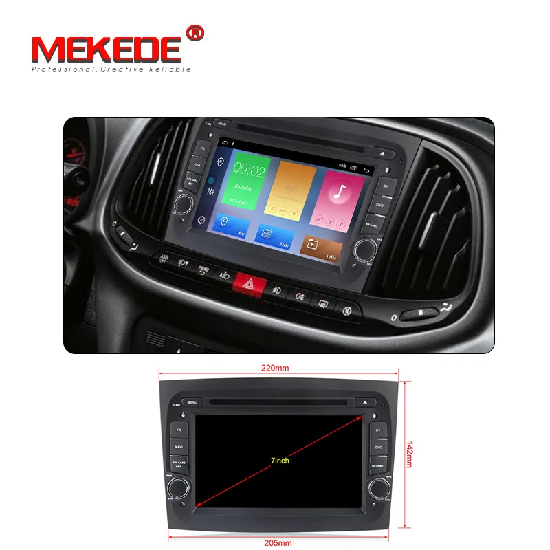 MEKEDE Android9.1 автомобильный dvd плеер gps навигатор для Fiat Doblo 2015 2016 TDA7851 wifi 4g