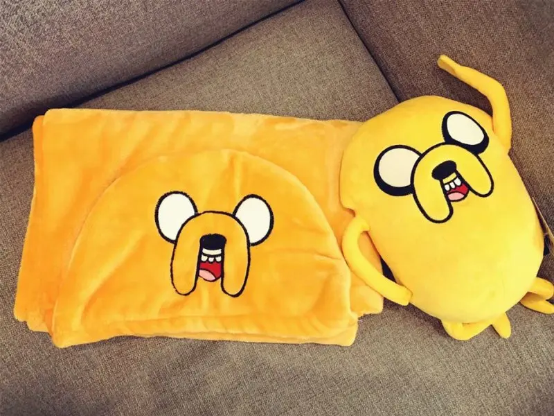 1 шт., плащ-накидка с роботом Adventure Time, мягкое маленькое плюшевое одеяло, фланелевая игрушка для отдыха в офисе, подарок для ребенка на открытом воздухе
