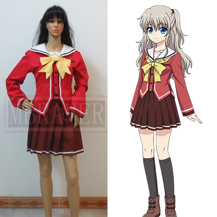 Новое японское аниме Шарлотта Томори НАО Костюмы для косплея Sutdents наряд Униформа
