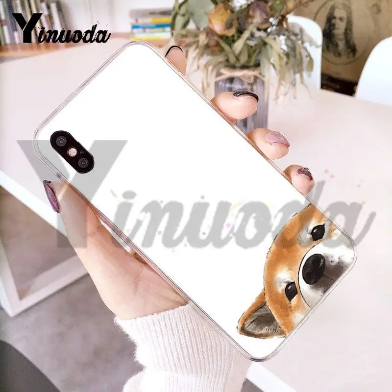 Yinuoda Шиба ину забавная собака Coque Shell аксессуары для телефонов Чехол для iPhone 6S 6plus 7plus 8 8Plus X XS XR11 11pro 11promax