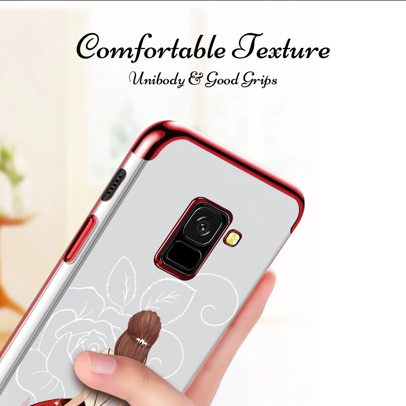ASINA Transparent Case For Samsung Galaxy A8 2018 Soft TPU Luxury Clear Cover Plus Bumper Funda Coques |