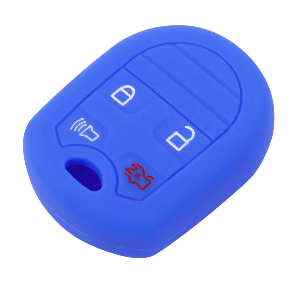 LEEPEE Auto Accessories Silicone 4 Buttons Car Key Case Cover For Ford Focus Taurus Escape Explorer Edge Mustang Shell Fob | Автомобили и