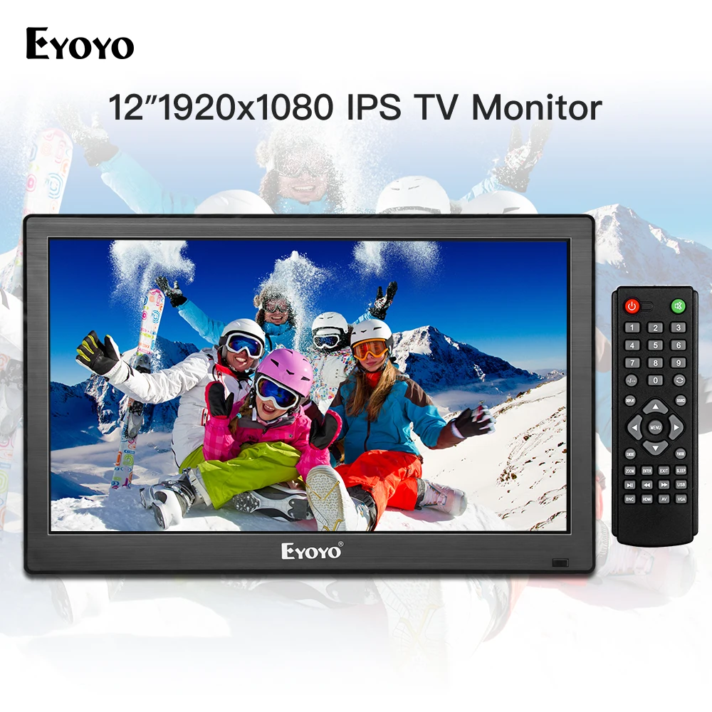 ЖК-экран Eyoyo экран 1920х1080 IPS 12 дюймов HDMI ТВ-монитор портативный кухонный Телевизор