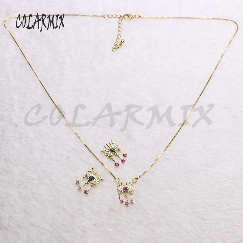 6Pcs High quality pendant Eye shape crystal necklace jewelry Necklace gift for lady wholesale | Украшения и аксессуары