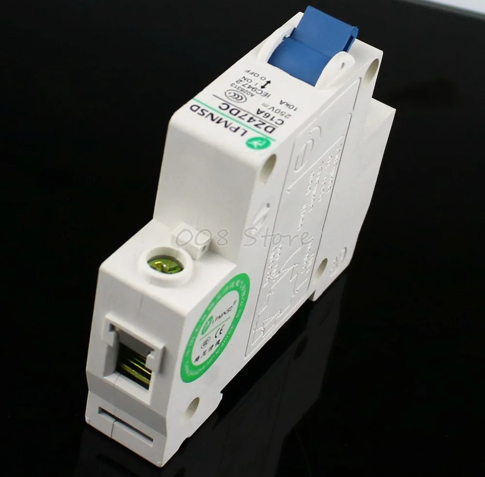 DZ47 DC 1P 16A 250V Solar energy Air breaker MCB Electric swich Antiflame|air breaker|breaker dcdc mcb |