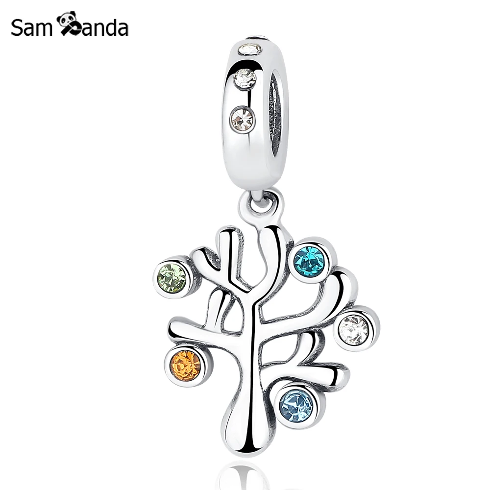 Подлинный оригинальный Шарм из стерлингового серебра 925 пробы с бусинами