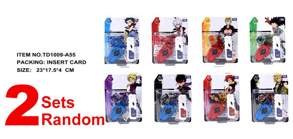 2 Sets Random Гироскоп игрушки с пусковым устройством для детей с рулем и рукояткой пускового устройства- 022013 - Цвет: 2 Sets Random