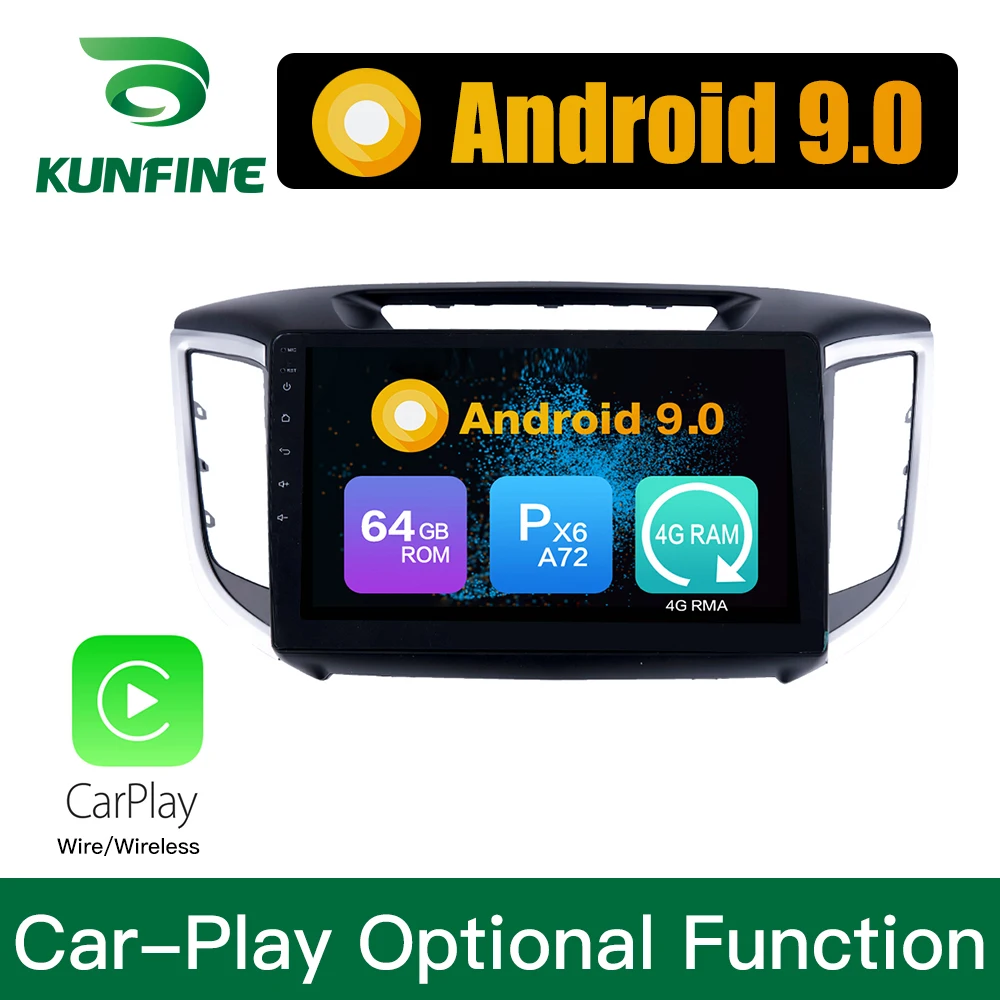 Android 9 0 Ram 4G Rom 64G PX6 Cortex A72 автомобильный DVD GPS мультимедийный плеер стерео для Hyundai IX25