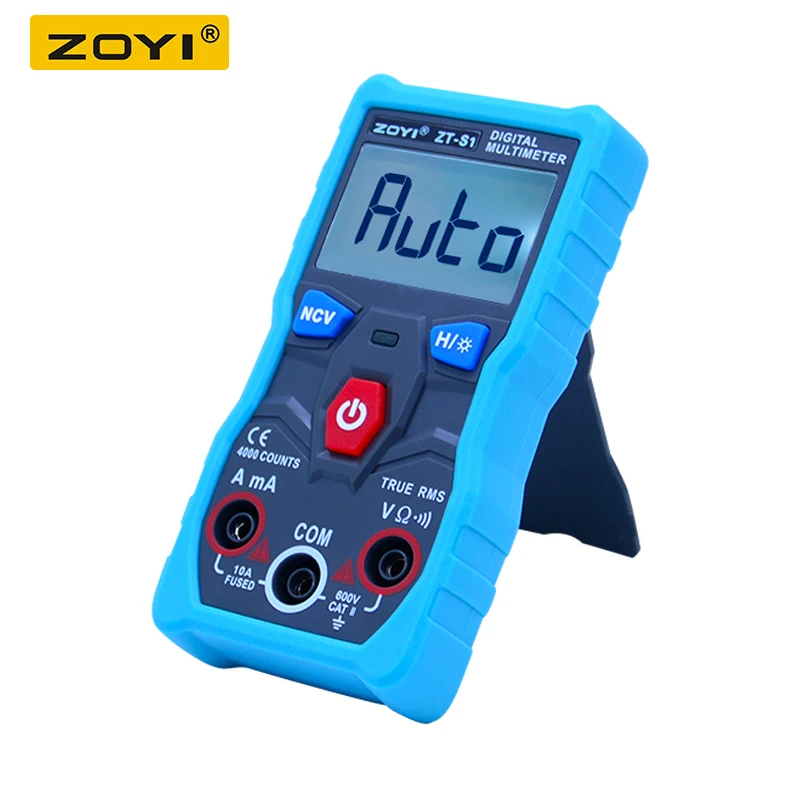 ZOYI ZT S1 True RMS multimetro LCD Цифровой мультиметр 4000 отсчетов подсветка авто диапазон с NCV