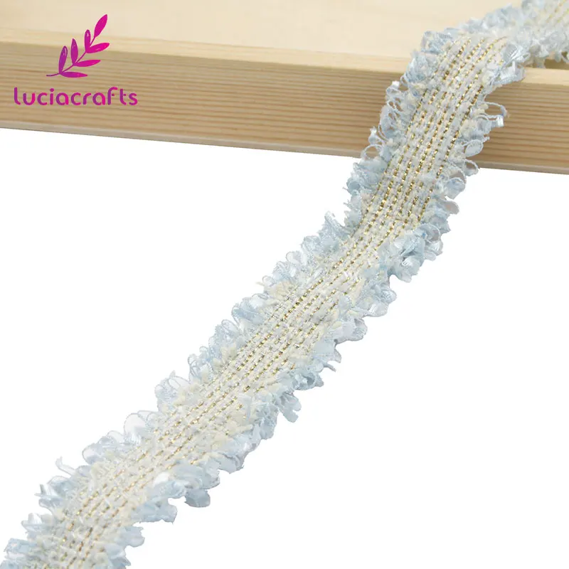 C3 Sky Blue Lucia crafts 2 ярда разноцветная кружевная лента для самостоятельного пошива одежды воротник повязка на голову ремесла материал аксессуары N0705 - Цвет: C3 Sky Blue