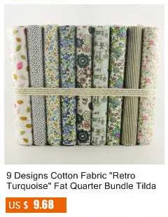 Booksew, новинка, 7 шт./лот, наборы красного цвета, хлопок, 50 см х 50 см, ткань для рукоделия, для вышивания, стеганая текстильная ткань, кукольная ткань