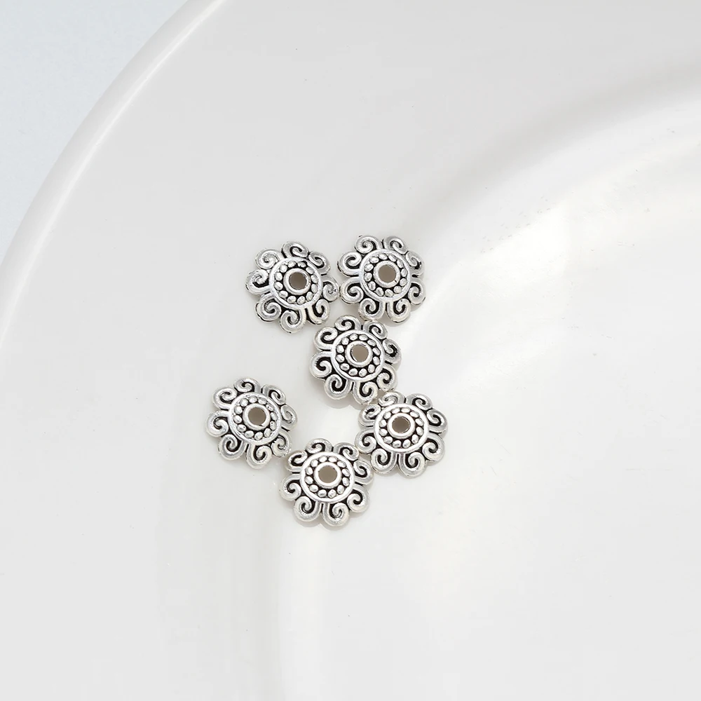 MEIBEADS 50 шт./лот 8 мм/10 мм/12 мм сплав DIY Bead Cap розетка ретро имитация серебра цвет