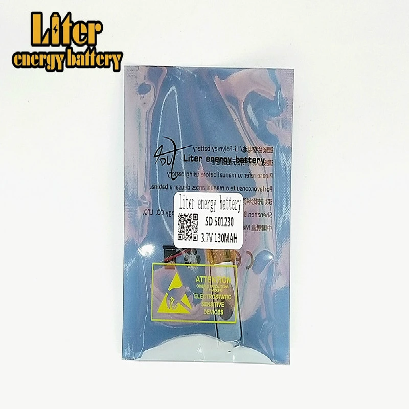 3 7 V литиевая полимерная аккумуляторная батарея 501230 130mah камера MP3 MP4 диктофон Bluetooth
