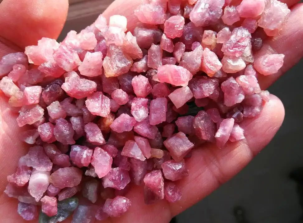 

100g TOP!!! Natural Pretty RED Tourmaline Rough Rock Polished