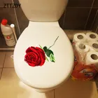Декоративная Настенная Наклейка ZTTZDY 22,5*20,2 см в виде красной розы для гостиной, стикеры для ванной комнаты и туалета
