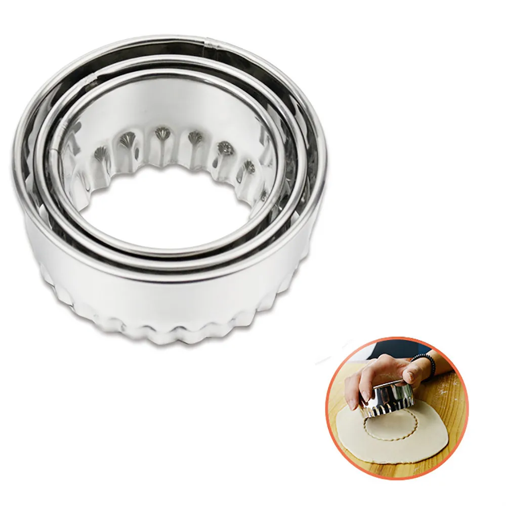 Клецки оболочки резак 3 шт. Нержавеющая сталь клецки Mold Maker пельмени Пресс