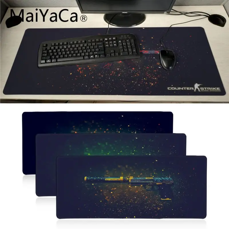 Резиновый коврик для мыши Maiyaca cs go gun прочный игровой xxl скоростной клавиатуры