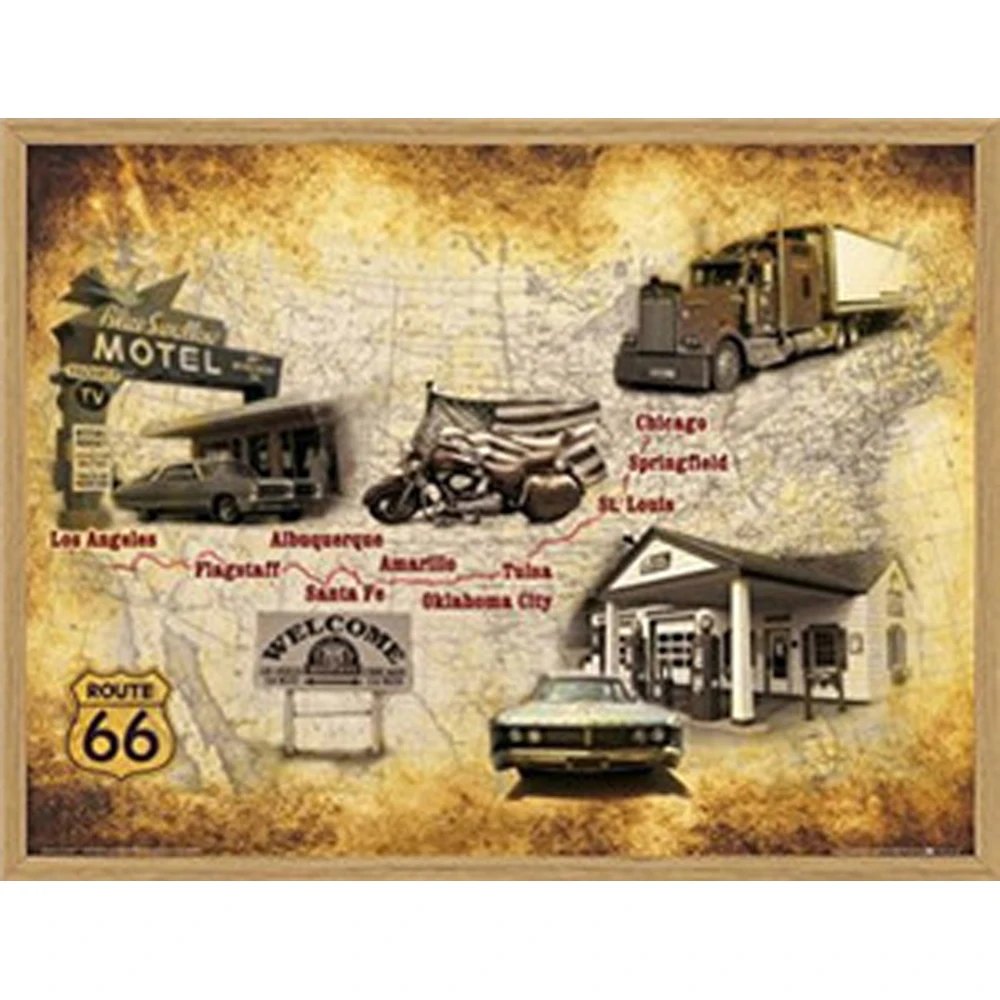 1001(478) Route 66 металлическая пластина с винтажным рисунком оловянные знаки настенные плакаты Наклейки пластины живопись бар клуб паб домашний декор настенные 1001(478 - Цвет: 1001(478)