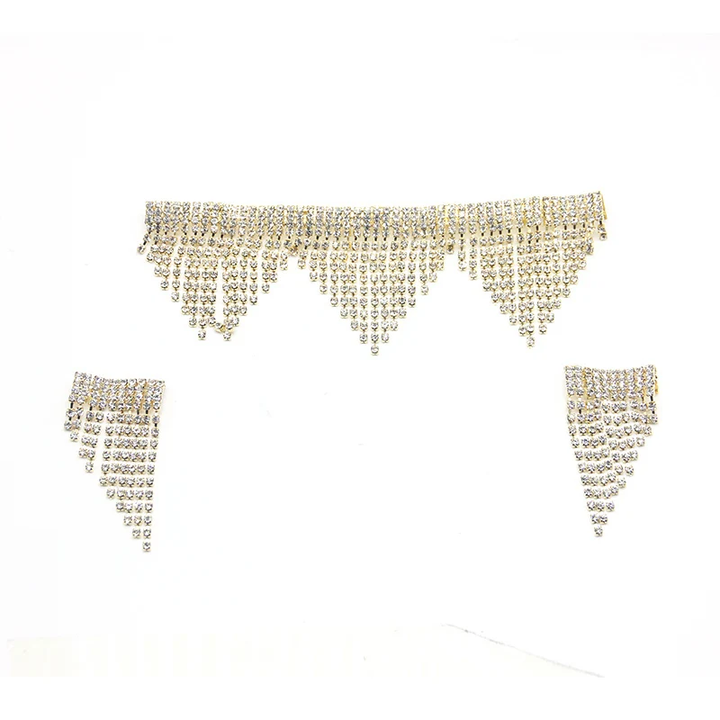 StoneFans Charm Statement Tassel Summer Beach Accessories For Women Rhinestone Jewelry Crystal Oversized Large Clips Glasses | Украшения и