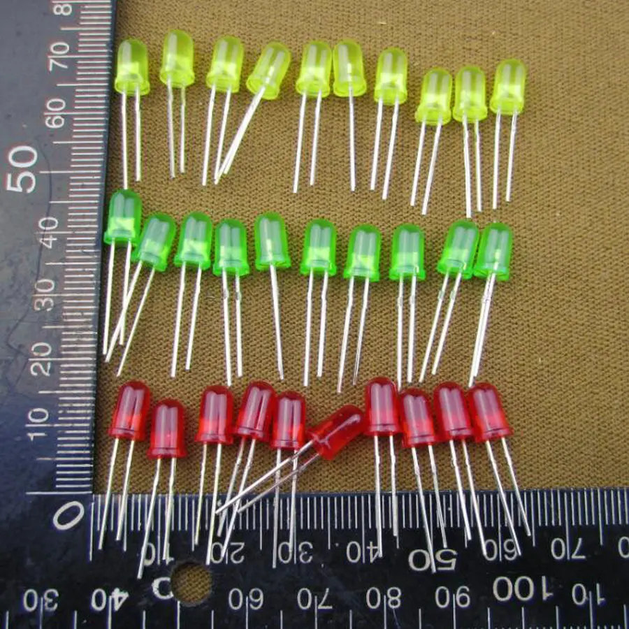 5 мм светодио дный светоизлучающих трубка посылка тела цвета: красный зеленый и