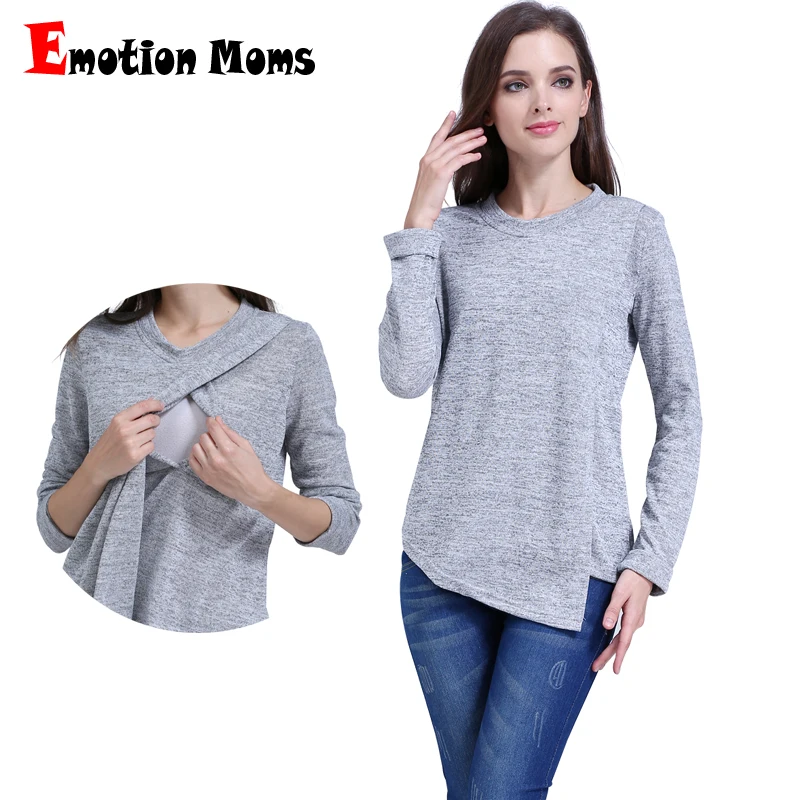 Модная одежда для беременных Emotion Mommy Топ с длинным рукавом кормления грудью