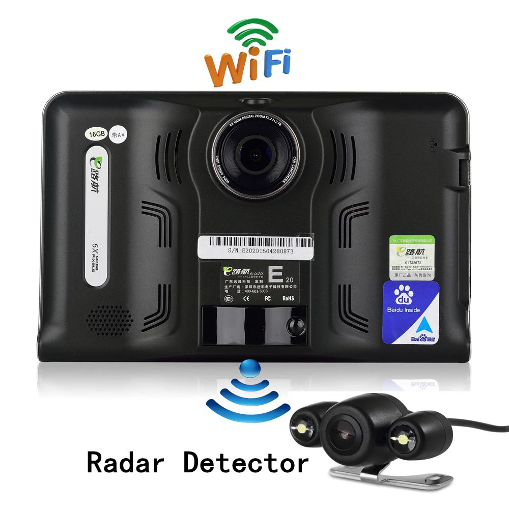 7 дюймов GPS Автомобиля Грузовик Android Wi Fi Навигации DVR заднего Вида Камера Парковки