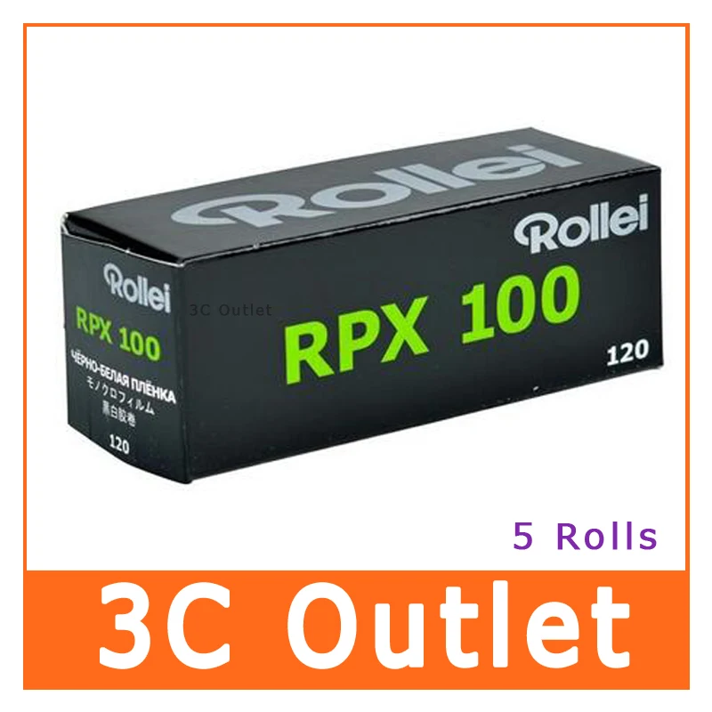 Rollei RPX 100 ISO черно белая пленка Размер 120|Фотоплёнка| |