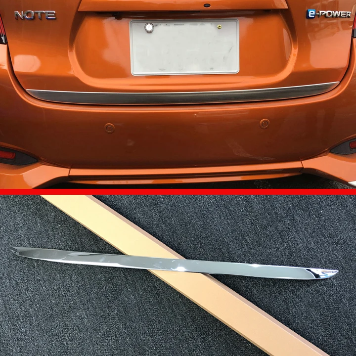 Задняя Крышка багажника из нержавеющей стали накладка ниже для Nissan NOTE 2017 2018|trunk lid
