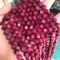 high quality natural mei red tiger eye stone beads faceted loose gem stone beads for jewelry making findingsaccessories 6mm 8mm