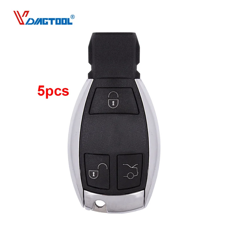 

Vdiagtool 5pcs 3 Buttons Remote car Key Car Shell Case Smart Key Fob For MERCEDES BENZ S SL ML SLK CLK Holder Insert Key Chorme