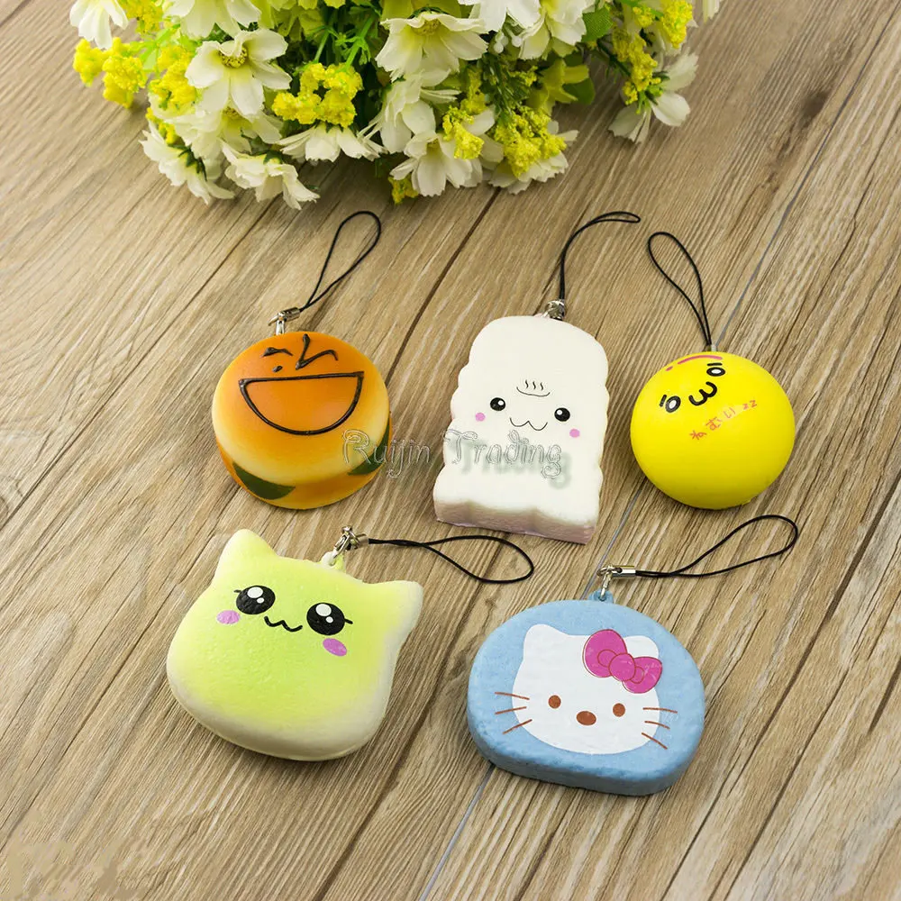 20 шт./лот Мобильный телефон ремни Squishy Симпатичные мягкие Squeeze