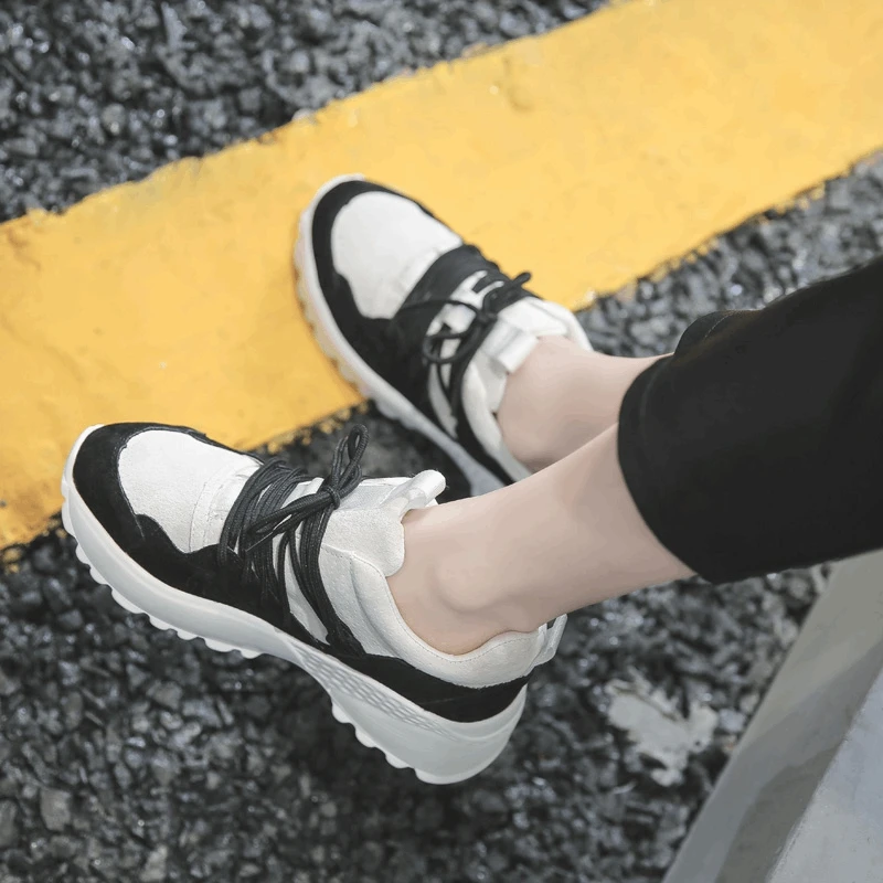 YD EVER женская повседневная обувь из натуральной кожи на платформе модные