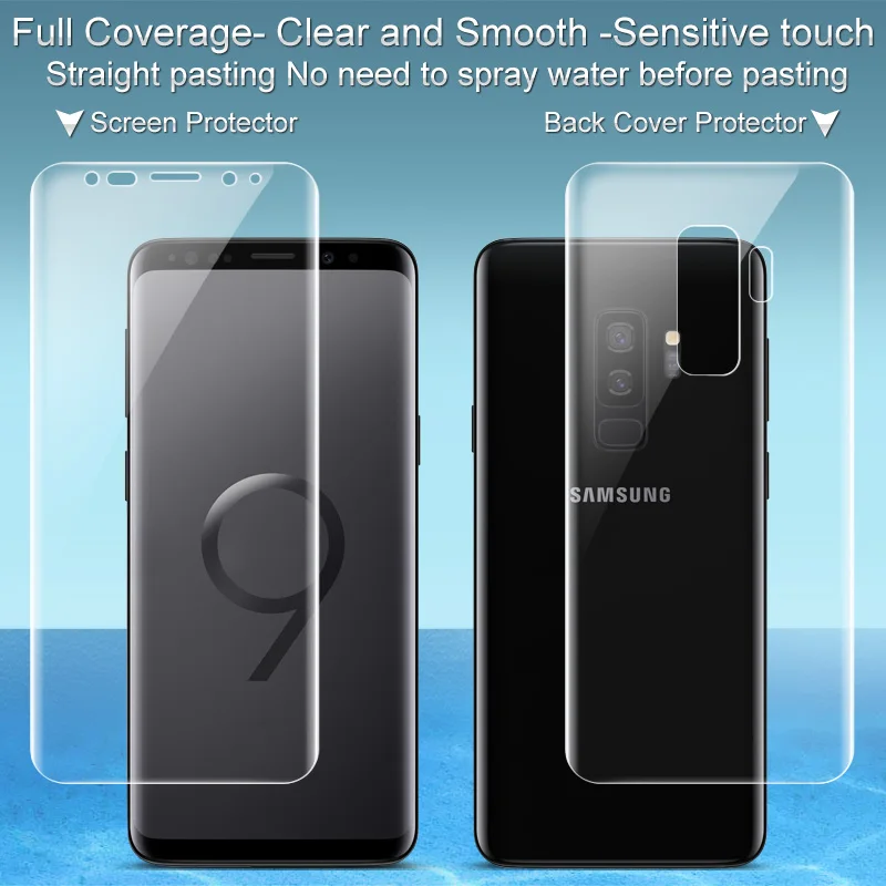 Imak 2 шт. с антибликовым покрытием гидрогель фильм 3th поколения для samsung Galaxy S9 плюс 3D
