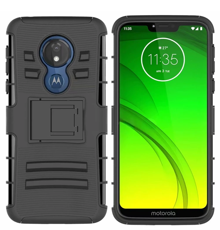 Для Motorola MOTO G7 power G7 power Американская версия Hybrid Heavy Duty 3 в 1 военный Камуфляжный Жесткий противоударный Чехол Зажим для ремня подставка чехол