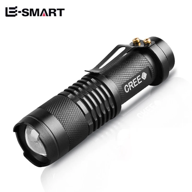 Мощный 3 режима SK68 CREE Q5 светодиодный фонарик Zoom Тактический уличный фонарь lanterna