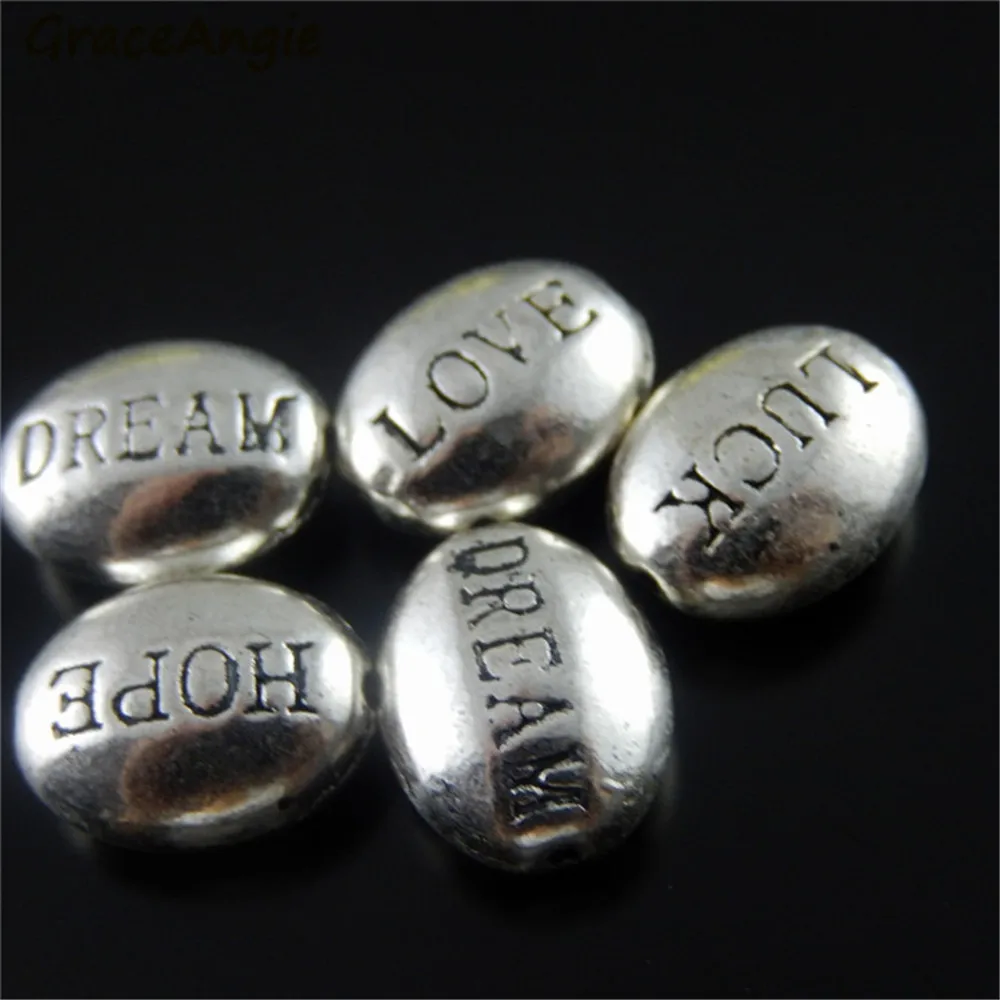 Wholesale 10pcs Hot Sell New Design Mini Oval Letter Nameplate Charms Handmade Crafts Vintage Necklace Pendant Bracelet Top Hole | Украшения