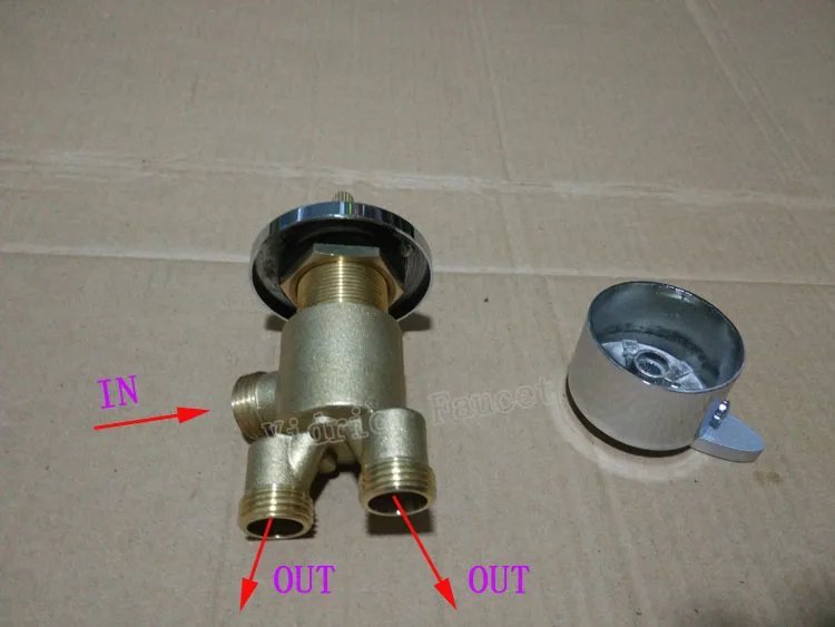 

1 in 2 out shower faucet mixing valve , bathtub separator for tap and sprinkler , shower faucet mixer