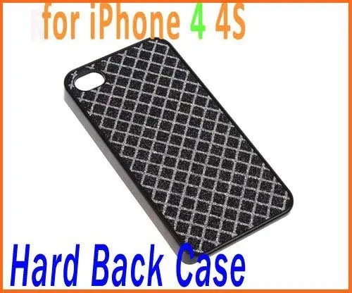 Black Bling Glitter Hard Back Protective Case Cover Skin for Apple iPhone 4 4S Free Shipping+Drop Shipping |