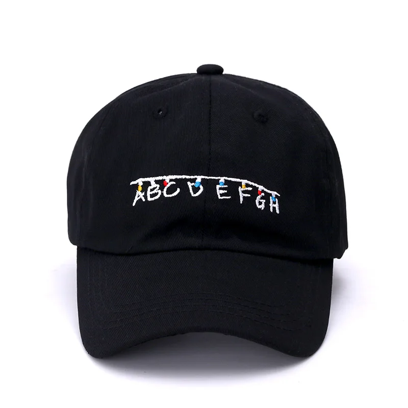 ABCDEF буквы вышивка Snapback шляпы взрослые повседневные Хлопковые бейсболки для