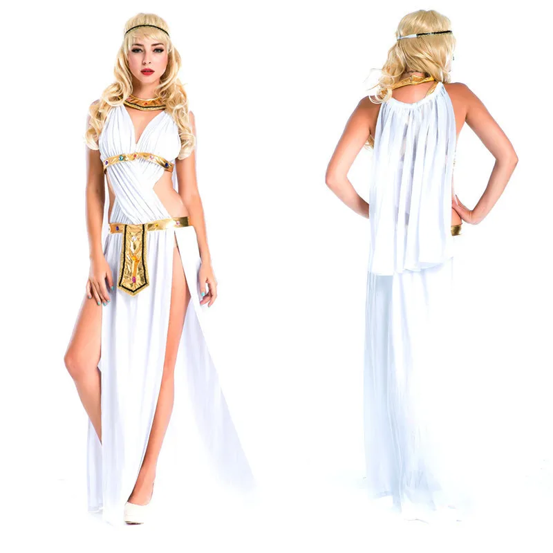 Новинка костюм греческой богини для косплея девочек белое платье египетской