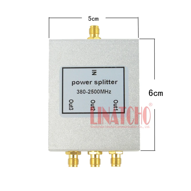 3 Ways 380-2500MHz SMA female connector Micro strip 2G 3G wifi antenna power splitter