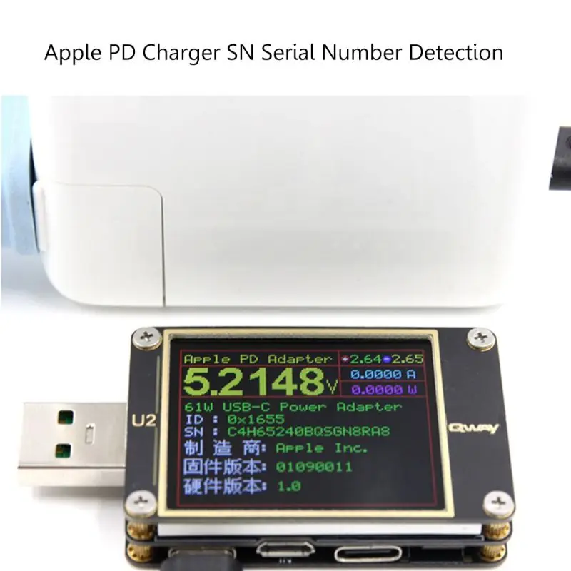 Тестер USB QC4.0 + PD3.0 2 0 модернизированный с функцией быстрой зарядки 4 ~ 24 В 5